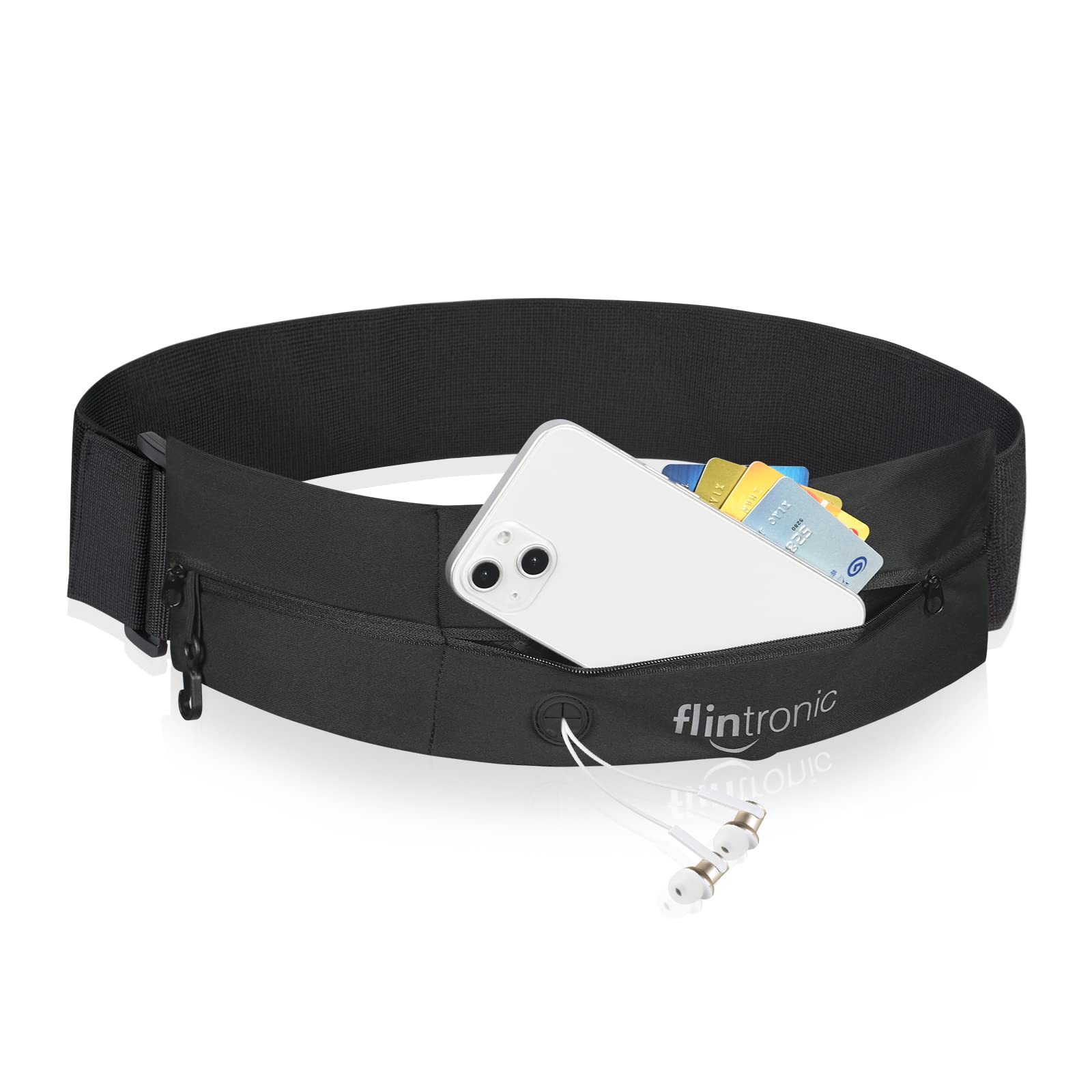 Flintronic Sports Belt with Adjustable Elastic Band, Sweatproof Waist Bag for Jogging, Running and Other Outdoor Activities, Suitable for All Smartphones — image 1