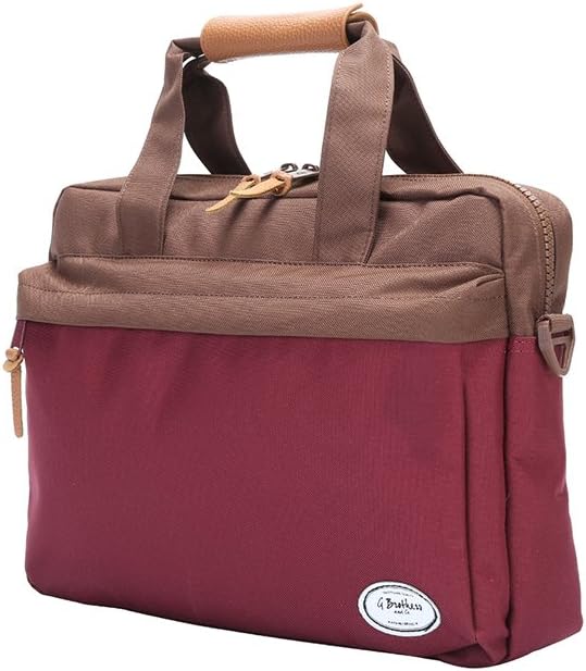 Rawboe 15.6 Laptop Bag Durable Lightweight Twill Polyester Carryall Laptop Sleeve Case for Men/Women Messenger Bag for Apple MacBook Pro, Lenovo, HP, Samsung with Shoulder Strap – Windsor Wine