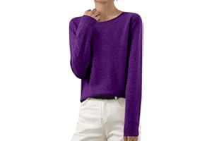 QUFECH Cashmere Sweaters for Women Long Sleeve Tops Soft Warm Cozy Pullover Lightweight Wool Knit Jumpers Sweater