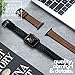 Compatible with Apple Watch Band 49mm 46mm 45mm 44mm, Leather Silicone Hybrid iWatch bands for Men Replacement Loop Vintage Sports iWatch Strap for Series Ultra 10 9 SE, Brown