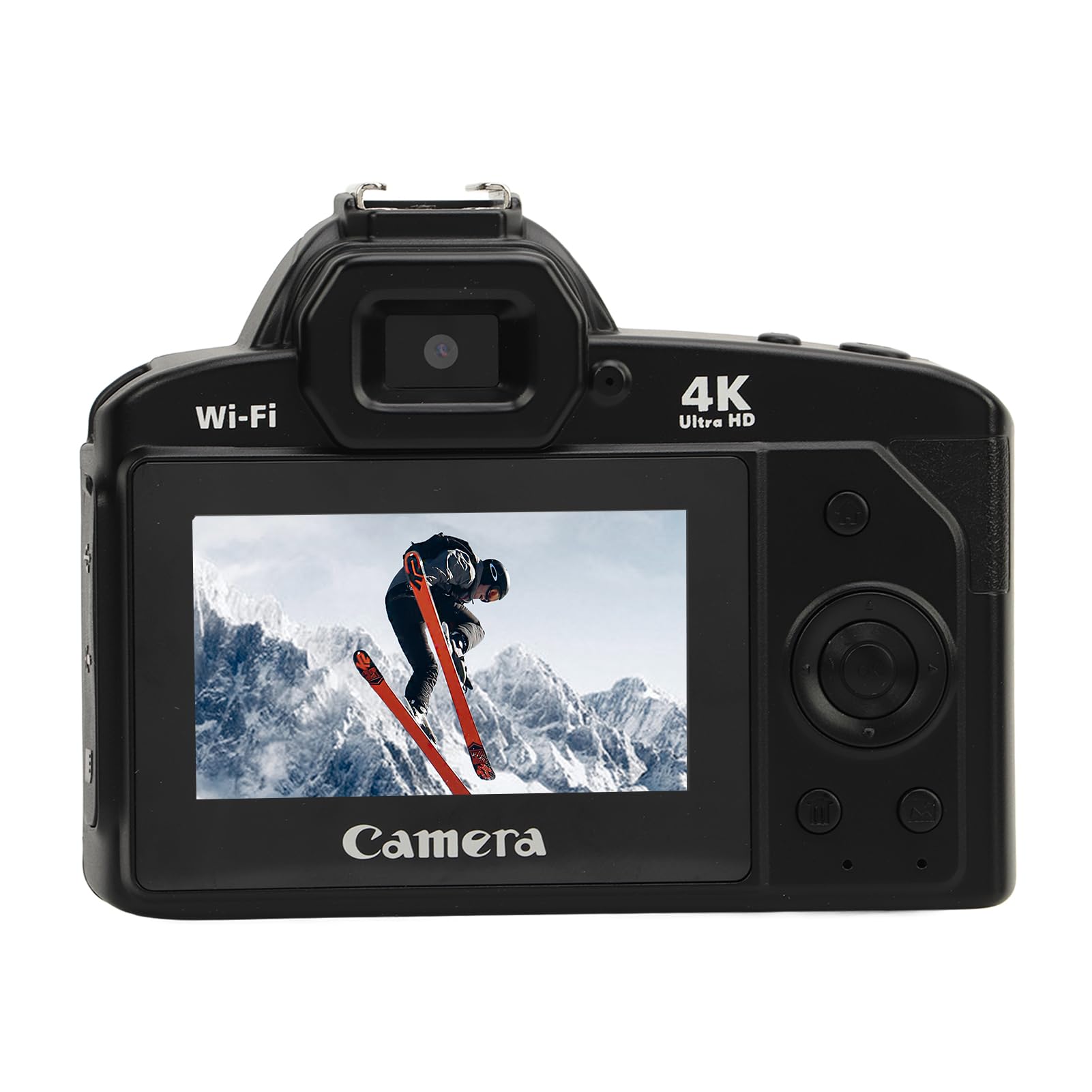 Digital Camera, 4K 64MP HD Night Vision Video Camera, 16X 3in IPS Color Display Vlogging Camera with Filter Function, Computer Interconnection, 120° Wide Angle