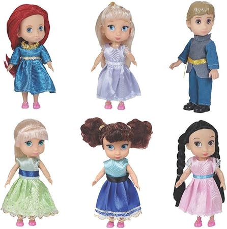 Amazon Liberty Imports ファッション プリンセス トドラー ミニ人形 6インチ コレクション ガールズ ギフトセット 6個パック 人形 ドール おもちゃ