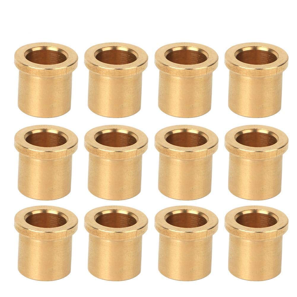 Fdit Bronze Bushing, 12Pcs High Lubrication 6mm Hole, 8/6 Robot Bearing, US FRC Standard for TETRIX, FTC, FRC, FIRST, WRO