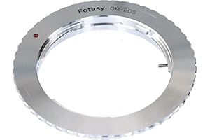 Fotasy Olympus OM Mount Classic Lens to Cannon EF EF-S DSLR Adapter, OM EF Adapter, OM EFS, Infinity Focus, Compatible with Canon EOS 6D 5D Mark IV III II 1Ds 1D 7D II 90D 80D 70D 1300D 1200D 760D