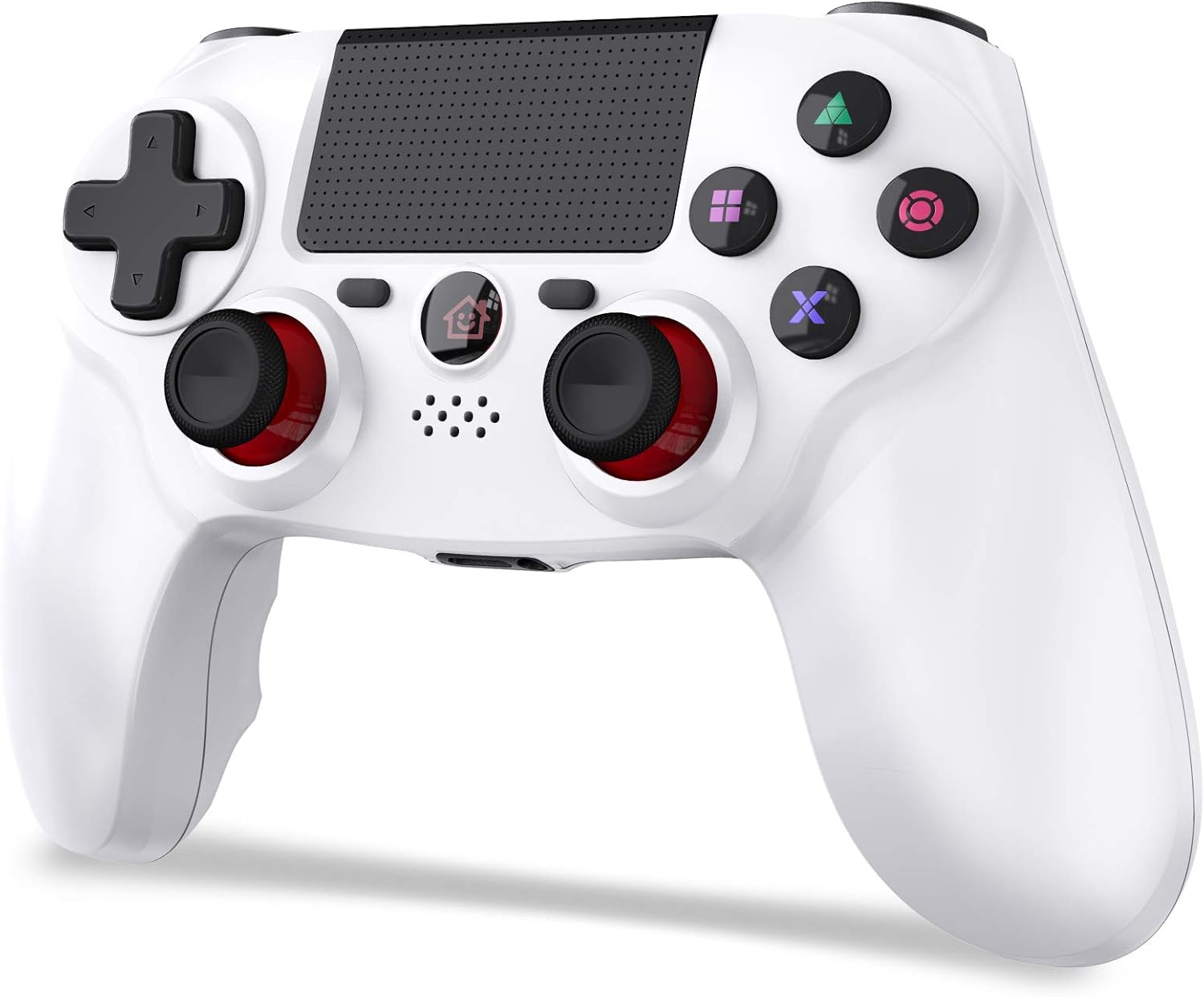 Amazon Co Jp 21 Fps改良 Joysky Ps4 コントローラー ワイヤレス 最新バージョン Bluetooth リンク遅延なし 600mah ジャイロセンサー機能 イヤホンジャック ゲームパット 搭載 高耐久ボタン 二重振動 日本語取扱説明書 Ps3 コントローラー ホワイト 家電 カメラ