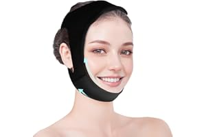 YZWONLY Anti Snoring Chin Strap for CPAP Users,V-Line Mask/Chin Strap for Sleeping,Chin Strap for Women,Reusable Face Strap,Chin Up Patch,V-Shaped Belt,Shaped Face Mask for Sagging (Black)