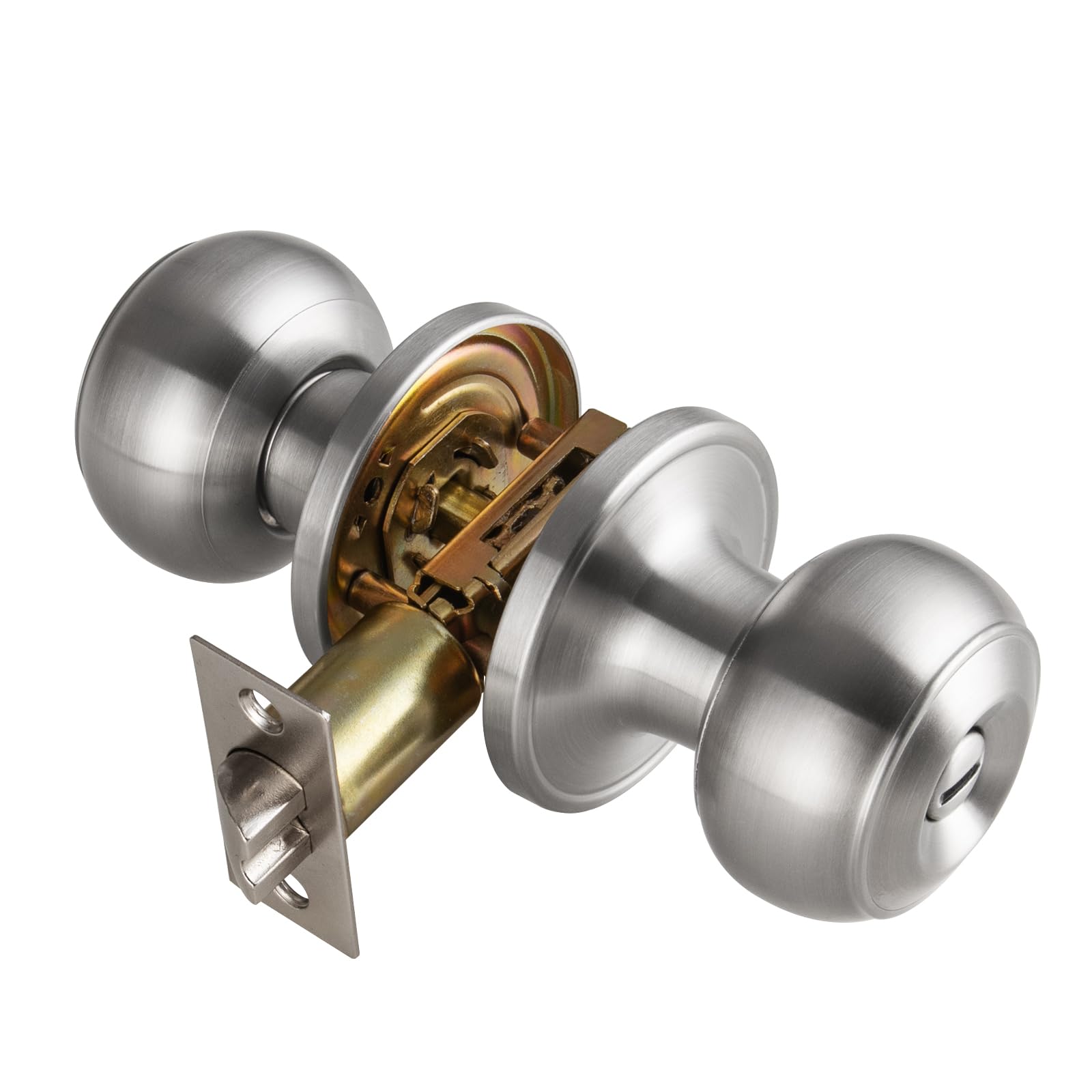 Photo 1 of ***SIMILAR ITEM***NCSEN Brushed Nickel Door Knobs Interior,Bath & Bed Privacy Door Knob, Keyless Door Lock Round Doorknobs