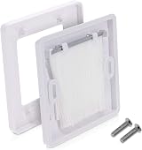 kwmobile Flush Brush Wall Plate 2x Single Gang White view 4