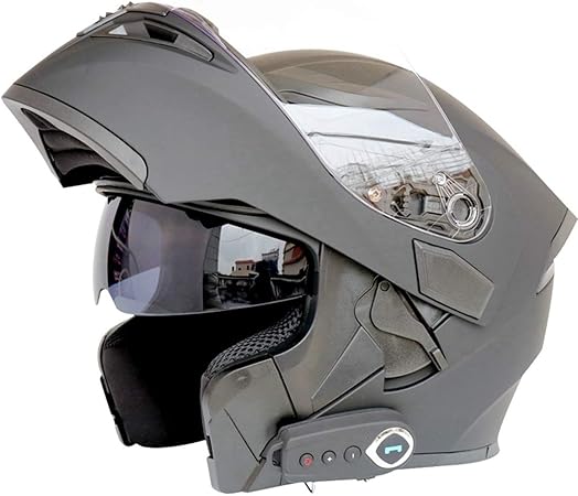 Amazon システムヘルメット ブルートゥース付き フリップアップ バイク ヘルメット メンズ 絵 ヘルメット ダブルシールド くもり止め ヘルメット Uvカット 通気 吸汗 日焼け止め オールシーズン 内装 洗濯可 おおきいサイズ おしゃれ ヘルメット マットブラック