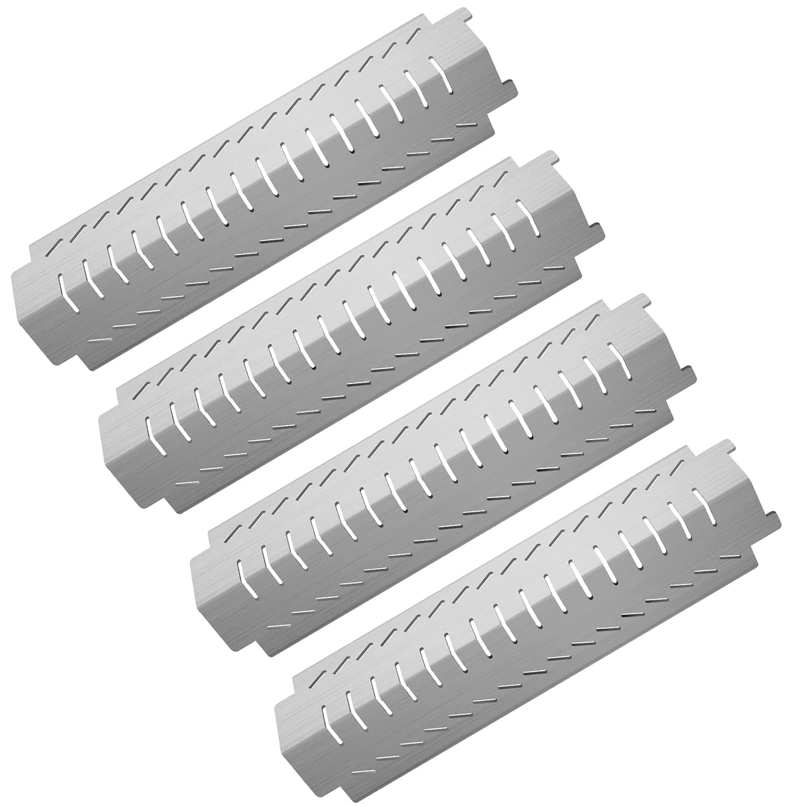 GFTIME 38CM Heat Plate Replacement Parts for Charbroil, Centro 463230703, Thermos, Campingaz Woody L 4 Brenner, Campingaz Othello 4, Stainless Steel Flame Tamer, Burner Cover, 4 Pack