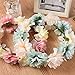Flower Crown Delicate Women Headband Crown Floral Garland Headbands /Halo/coachella /Edc /Hippie Flower Headband /Garden Party / Wedding,Set of 2