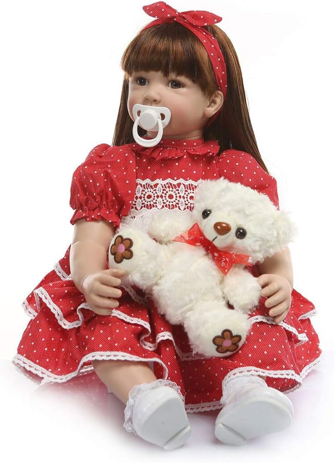 Prezzo CQ Reborn Doll Handmade Toy Doll Silicone 60CM Simulation Baby Regalo di Compleanno per Bambini Offerte