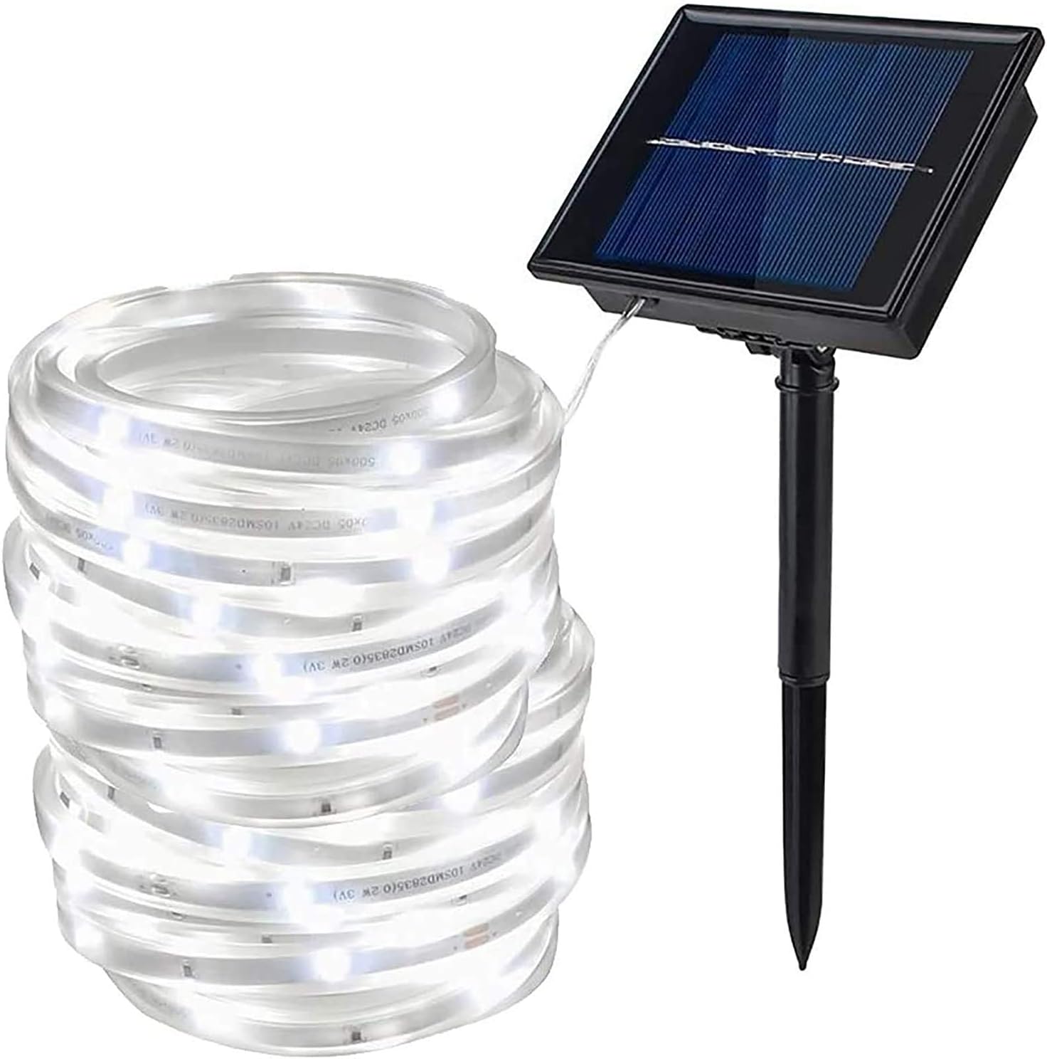 EONANT Solar Strip Light, 100LED 16.4ft/5M Waterproof SMD2835 LED Ribbon Mood Rope Light for Garden,Yard, Path, Fence, Stairs
