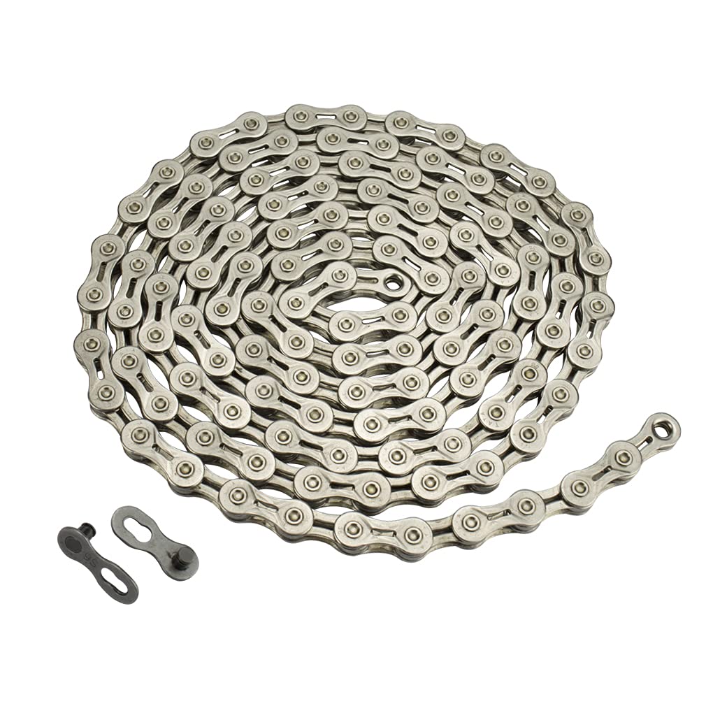 CYSKY Bike Chain 10 Speed Bicycle Chain, 1/2x11/128 Inch 116 Links Steel High Strength for 10-Gear Road Mountain Bicycle MTB