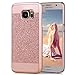 S7 Case, Galaxy S7 Case, Imikoko™ Rose Gold Luxury Hybrid Beauty Crystal Rhinestone with Gold Sparkle Glitter PC Hard Protective Diamond Case Cover for Samsung Galaxy S7 (Rose Gold)
