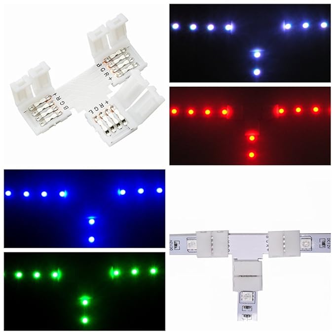 10pcs 4pin T Form LED Verbindungsstück Eckverbinder für 10mm RGB LED Streifen Lichter LED Band Lichter Adapter