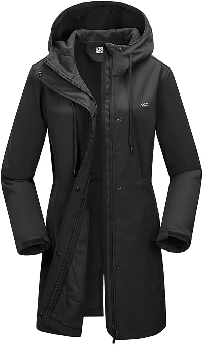 33,000ft Women’s Softshell Jacket Hooded Waterproof Windproof Fleece Lined