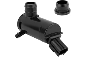 SSNNUU Windshield Washer Pump with Rubber Grommet,Windshield Washer Fluid Pump Replacement OEM#89017059,173686,Windshield Wiper Pump Compatible with Ford Lincoln Mazda Mercury