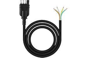 ENERJOUR 4 Pin Trailer Wiring Harness 3FT, 18 AWG 4 Way Flat Trailer Wiring Extension Connector Harness Vehicle Side Trailer Side 4 Prong Trailer Light Plug Trailer Hitch Wire Extension