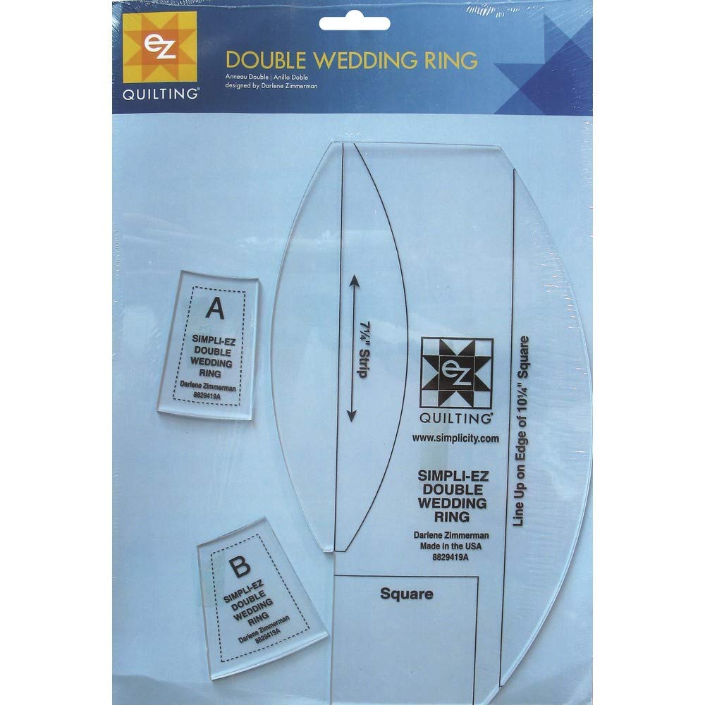Simpli-EZ 8829419 Double Wedding Ring Quilting Tool, Acrylic