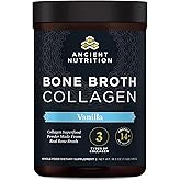 Ancient Nutrition Collagen Powder, Bone Broth Collagen, Vanilla, Hydrolyzed Multi Collagen Peptides, Supports Skin and Nails,
