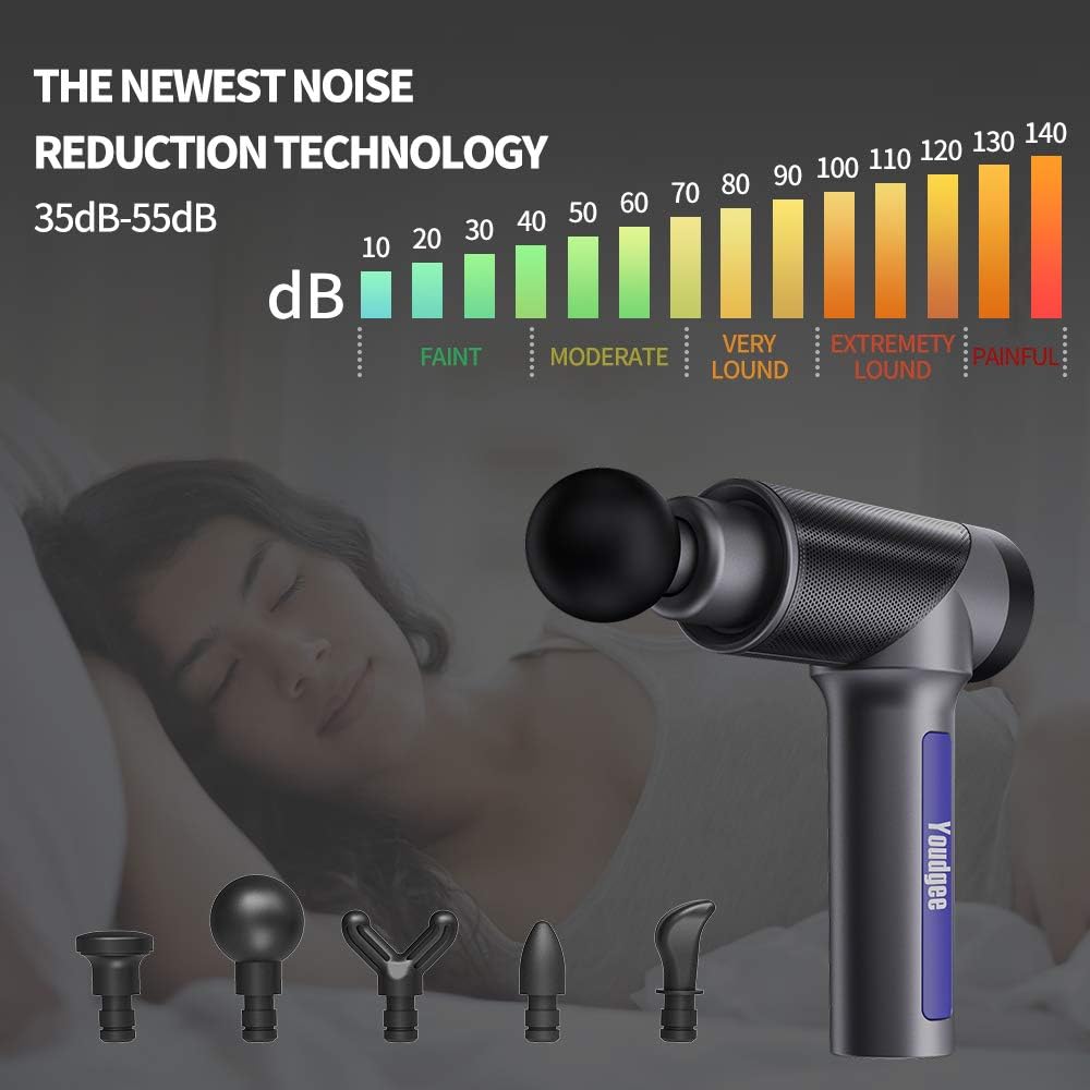 Massage Gun, Handheld Electric Deep Tissue Body Muscle Massager, Cordless, High Intensity Vibration Massage Device with 6 Speed: Health & Personal Care