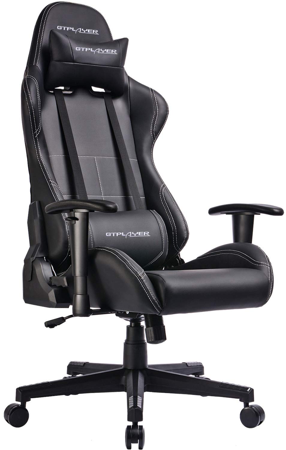 GTPLAYER Gaming Chair Black Video Game Chair Height Adjustment with
