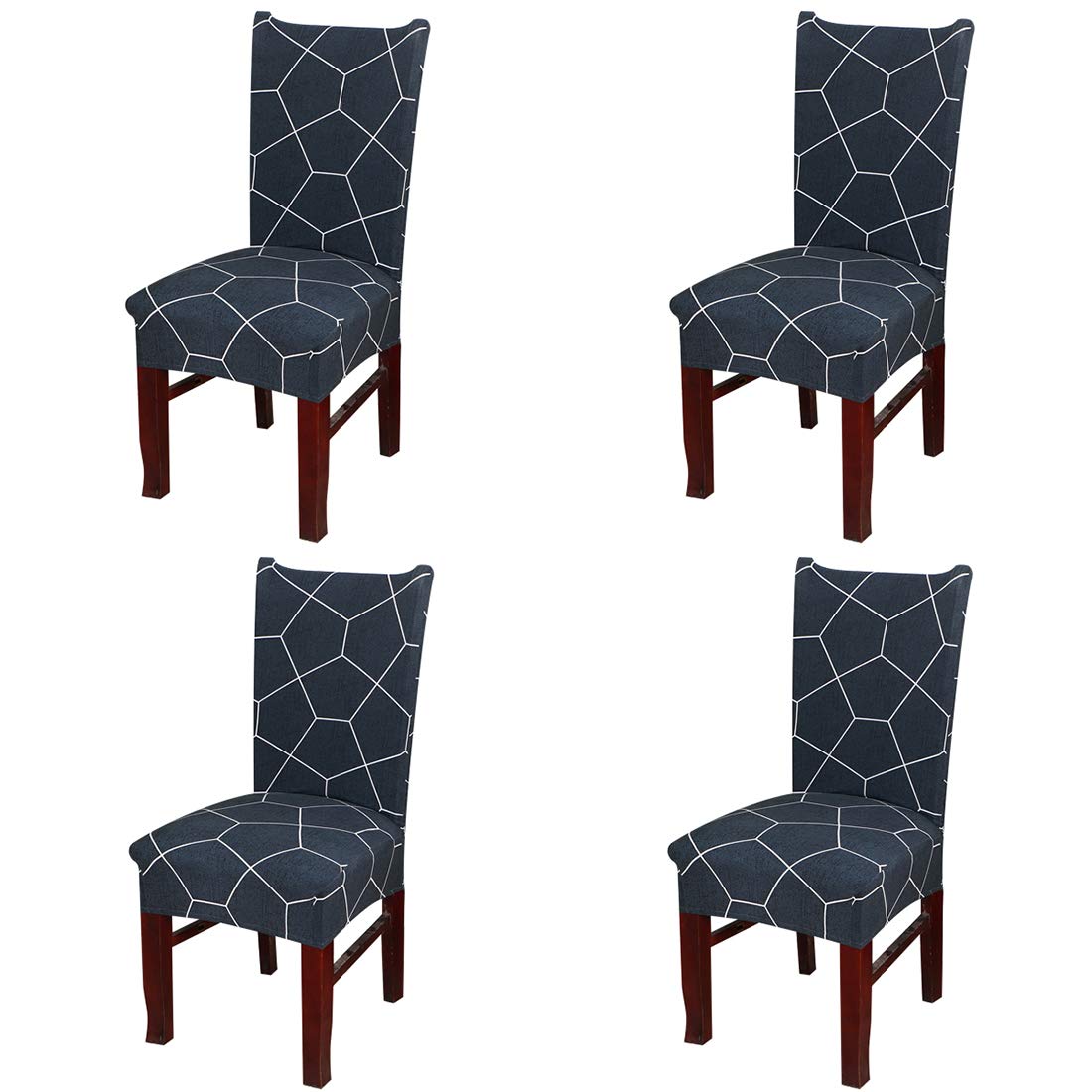 Best blue floral stretch dining chair covers