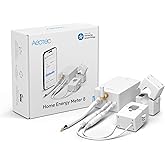 Aeotec Home Energy Meter 8 - Smart Electricity Monitor - Real-Time Usage and Production Tracking - Z-Wave Long Range - 2x200A Clamp-On Sensor - Supports 2-Phase Power - SmartThings - HomeAssistant