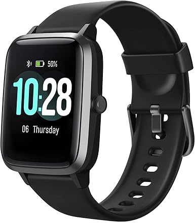 Amazon.com: Letsfit - Reloj inteligente con monitor de frecuencia cardíaca, monitor de actividad con pantalla táctil de 1.3 in, IP68 resistente al agua, podómetro con monitor de sueño, contador de pasos para