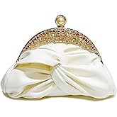 Sweetovo Rhinestone Evening Clutch Purse for Women, Sparkly Party Shoulder Handbag Wedding Bag with Chain