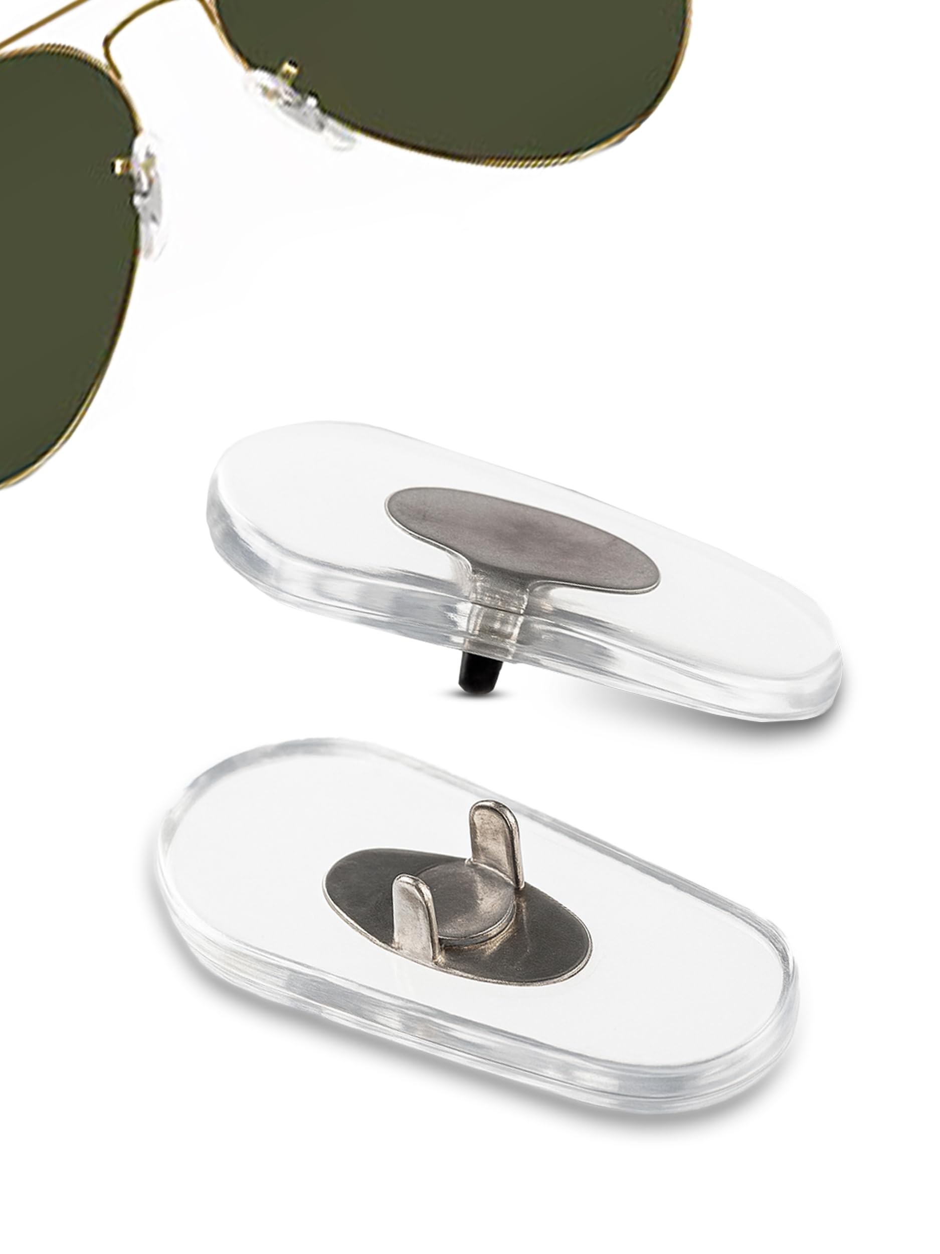 SPORTS WORLD VISION RB Glasses Nose Pads | Soft PVC Certain RB Aviator Glasses Cushion Pads | Easy Clip-On & Screw-in Replacement with Silver & Gold Finish | Available in 11, 13, 15mm Sizes