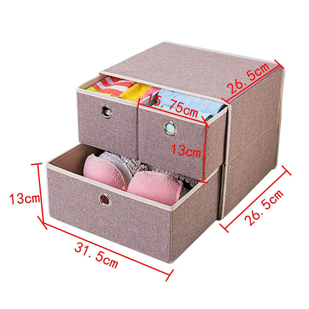 Leinen Faltbare Aufbewahrungsbox Schublade typ Kleider Unterwäsche