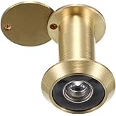 Sumnacon Safety Door Viewer,Solid Brass 220-degree Door Viewer/Peephole with Heavy Duty Rotating Privacy Cover for 1-3/8" to 2-1/6" Doors, Sturdy Door Viewer for Home Office Hotel (Gold)