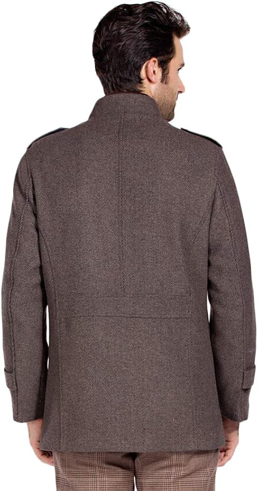 Ftcayanz Kurzmantel Herren Mantel Wintermantel Mit Stehkragen Herrenmantel Kurz Winter Jacke Business Freizeit