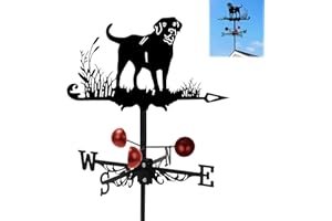 Domigard 3D Dog Weathervane Metal Wind Vane Weathercock,Roof Mount Weather Vane for Garden Farmhouse Yard Chicken Coop Patio Outdoor Decoration