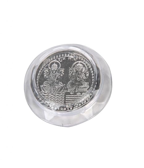 JEWEL FUEL German Silver Laxmi Ganesha Coins - Pack of 4