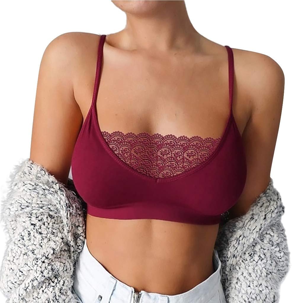 red lace bralette top