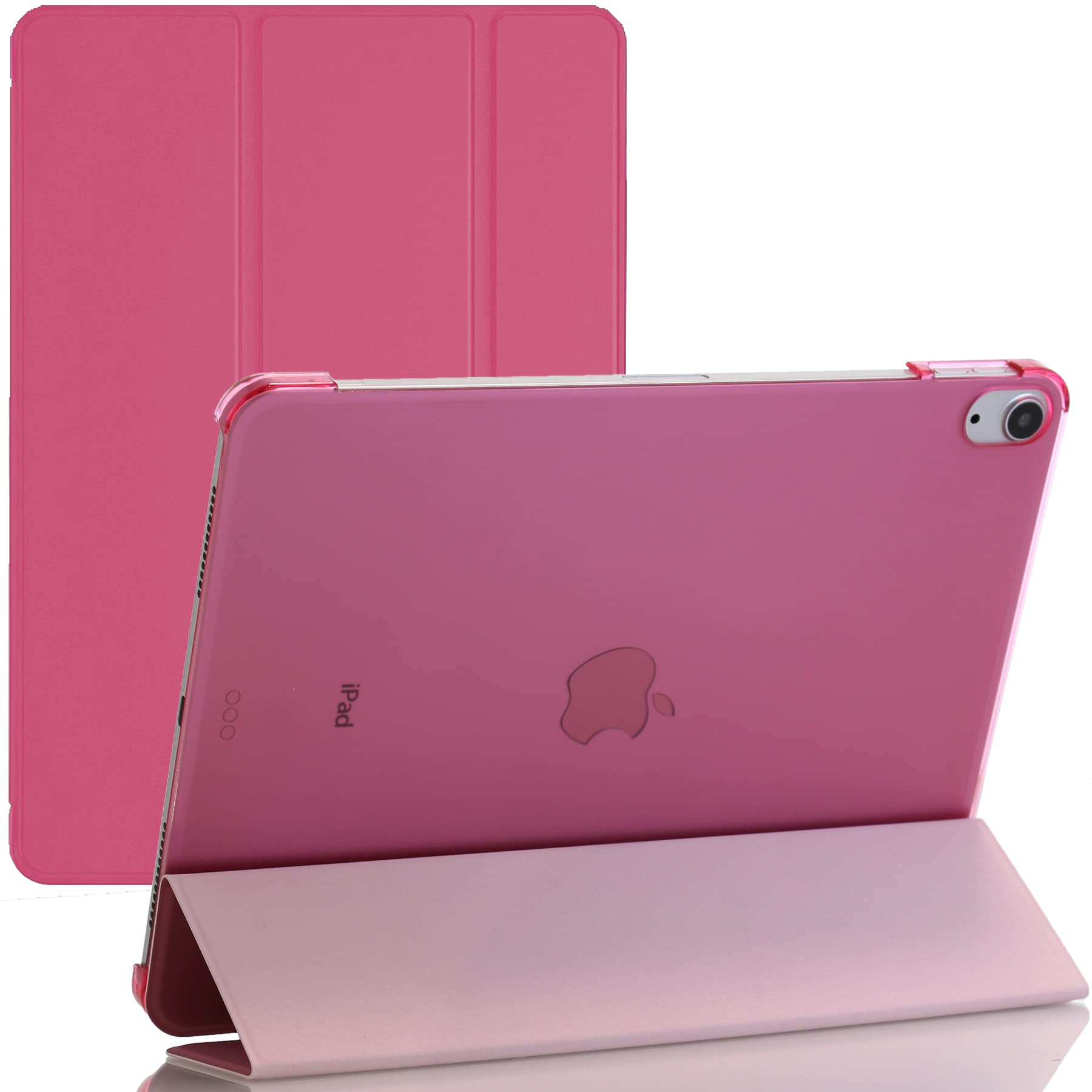 Smart Case For Apple iPad Air 4 Released 2020 and For Apple iPad Air 5 Released 2022 Size 10.9'' and Only For Model Numbers A2316, A2324, A2072, A2325, A2588, A2589, A2591 (Pink)