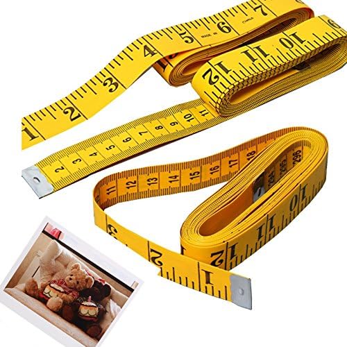 Yaobaby 3pcs 300cm/120 Inch Double-scale Soft Tape Measuring Weight Loss Body Measurement Sewing Tailor Cloth Ruler Dressmaker Flexible Ruler Tape Measure+ Gift Card