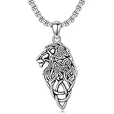 Swordgod Animal Necklace 925 Sterling Beast Pendant Irish Celtic Knot Necklace Pendant Fathers Day Birthday Christmas Gifts for Men