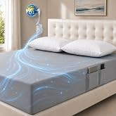 Grounding Sheets Queen,10% Pure Silver Fiber+90% Organic Cotton,Deep Pocket Grounding Bed Sheets.Grounded Fitted Sheets Set.
