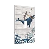 Funny Cat Riding Whale Single Toggle Wall Plates