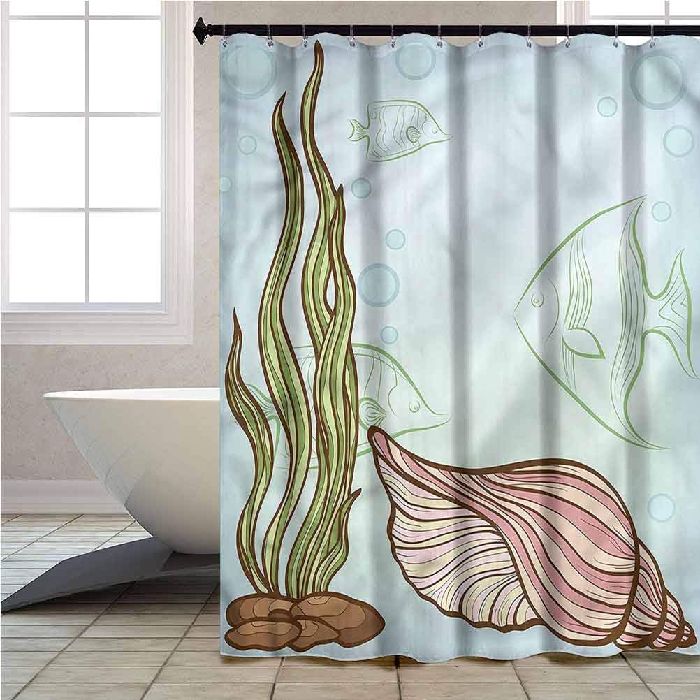 Shower Curtains for Bathroom Nautical Tropical Ocean Fauna Fish Bath