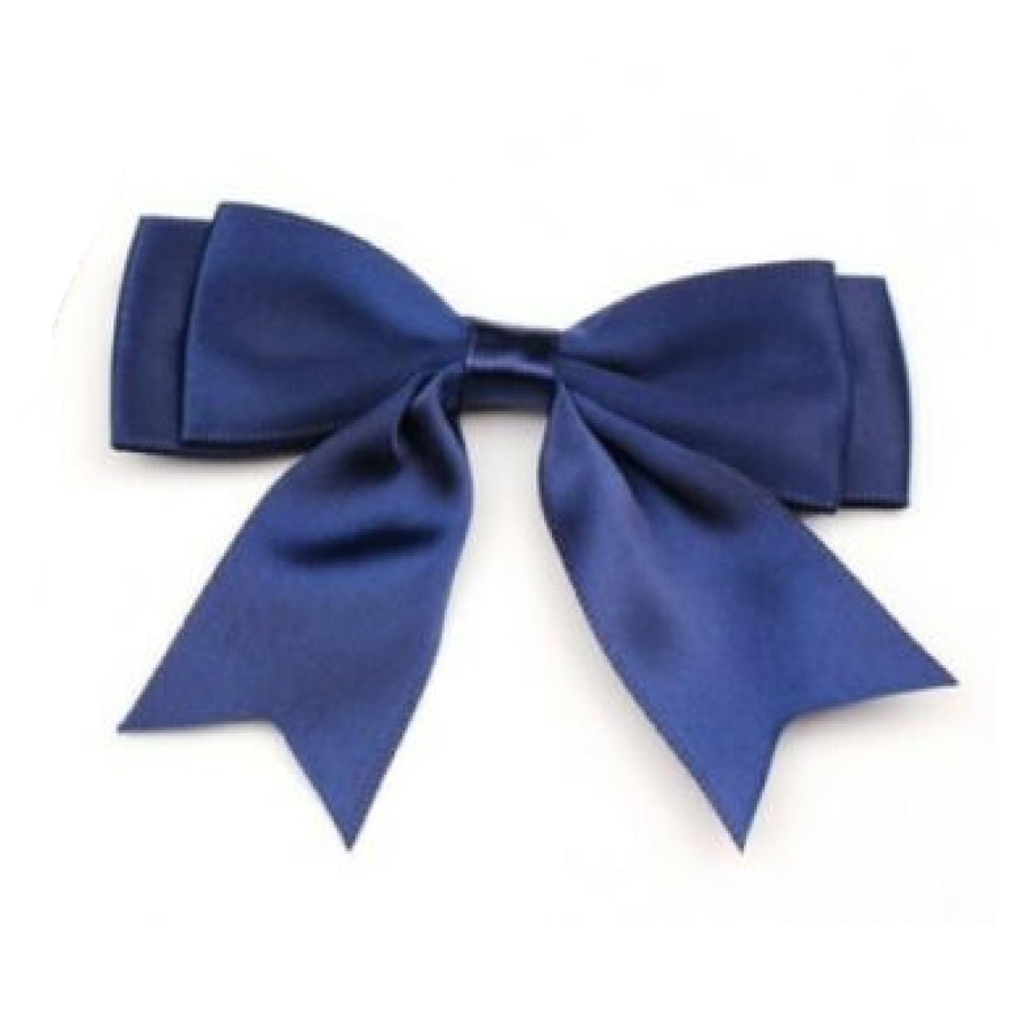 Trucraft - Satin Ribbon Double Craft Bows - 10.5cm Wide - Pack of 5 - Navy Blue