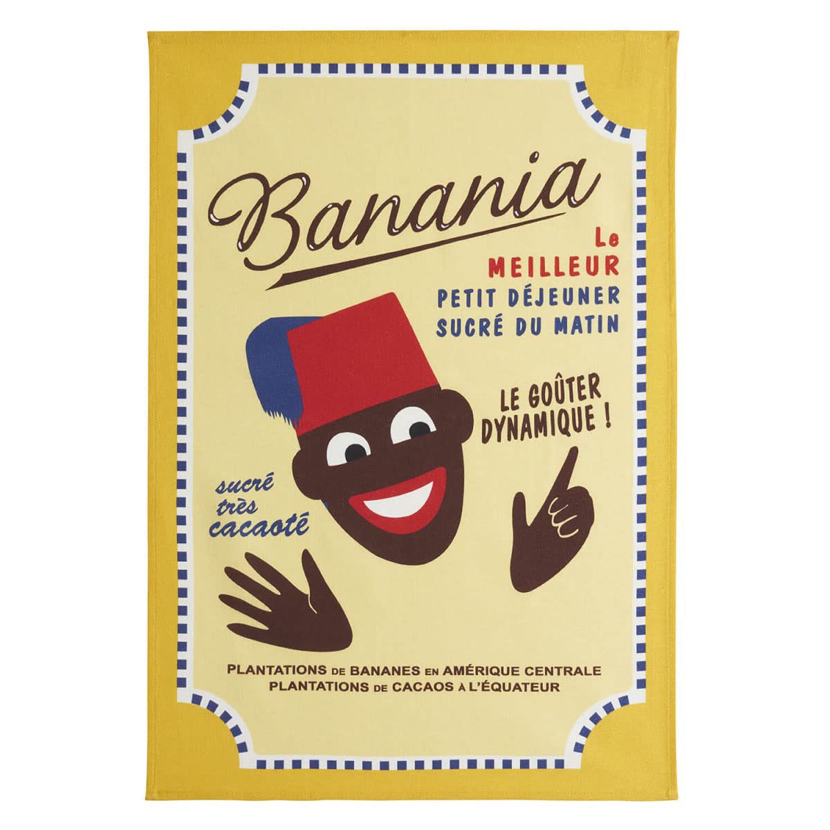 Coucke Cotton Tea Towel, Banana (Dynamic Snack)