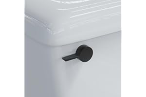 RAVINE Premium Modern Luxury Universal Toilet Handle Replacement, Majestic Collection. Toilet Lever Replacement, Easy Install (Black, Front Mount)