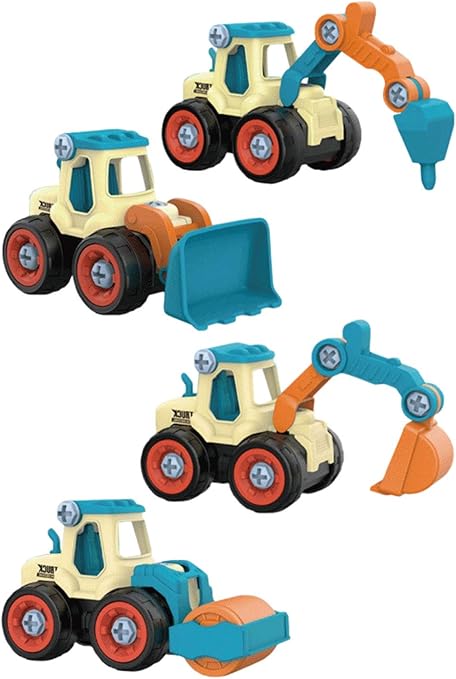 Amazon Morytrade 組み立て おもちゃ 男の子 Diy 工具 知育 玩具 工事車両 4台セット 大工さん おもちゃ