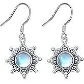 Moonstone Earrings for Women 925 Sterling Silver Moonstone Dangle Earrings Vintage Boho Moonstone Jewelry Gifts for Women