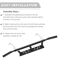 ATENTO Pull Up Bar for Doorway, Wall Mounted